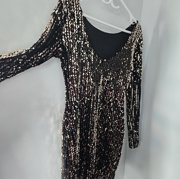BNWT Only Golden Sequinned Dress - Picture 7 of 10